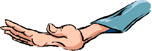 The image shows a person with their arms outstretched against an indistinct background that appears to be dark gray.
