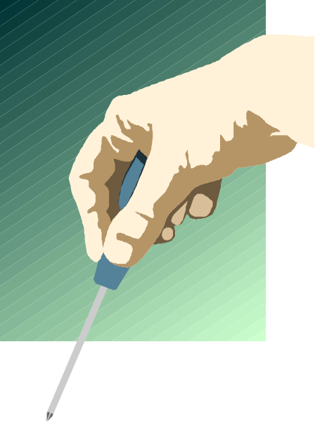 The illustration shows a hand holding an object that resembles a toothbrush with blue bristles being used to apply something on another surface out of frame.