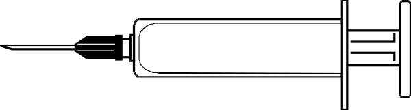 The image shows a black and white pixelated representation of an object that resembles a gun with two barrels pointing upwards at different angles; it is set against a plain background without any additional context provided by other objects, people, animals, actions, or settings in this small clip-art.