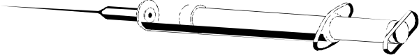 The black and white illustration shows a single object: an open umbrella with its canopy facing upwards on what appears to be a flat surface against a dark background.