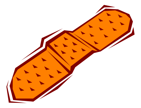 The image shows a red brick with white lines on it against an orange background.