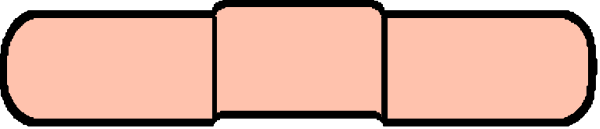 The image shows a simple line drawing of three pink circles on top of each other against a gray background with no additional context provided about their arrangement or purpose within this clip-art format.
