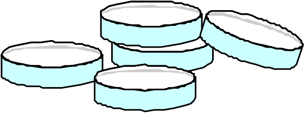 The image shows a collection of white pills with blue caps arranged on top of each other against a dark background.