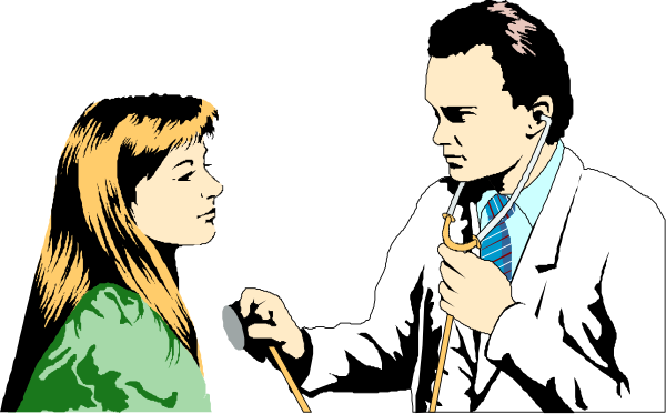 The image shows a man holding up his hand to block out light while looking at another person who is wearing glasses with their eyes closed in what appears to be an intimate moment between two individuals sharing something private on paper, possibly related to health care given one of them has stethoscope around neck and the other holds a clipboard.