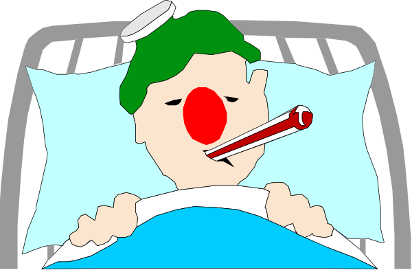 The cartoon shows a man lying on his back with an oxygen mask over his face holding what appears to be a cigarette in one hand while he is hooked up to medical equipment that includes tubes connected from various parts of him, and there's another person sitting next to him who seems unwell.
