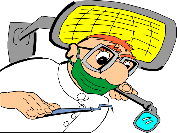 The cartoon shows a man with glasses wearing an oxygen mask sitting at a desk holding what appears to be a microscope in his hands while looking through it attentively.