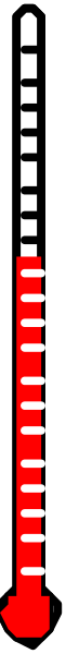 The image shows a gray background with two red vertical lines on either side of what appears to be an orange horizontal line that is slightly tilted upwards in the center.
