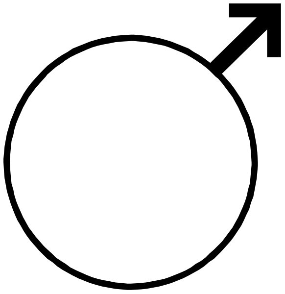The image shows a simple black and white illustration of two overlapping circles with different sizes on what appears to be an abstract background.