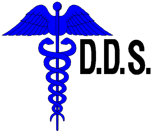 The image shows a stylized graphic of two blue medical crosses with wings on either side against a black background.