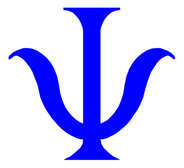 The image shows a blue logo with an abstract design that includes two curved lines forming what appears to be a stylized letter "U" in white color against a dark background.
