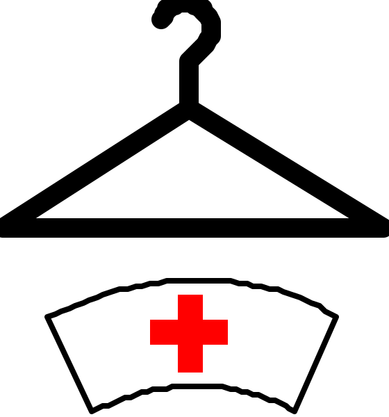 The image shows a simple black background with two red crosses on it; there is no additional context provided to determine any other elements in this clip-art representation of an emergency medical kit.