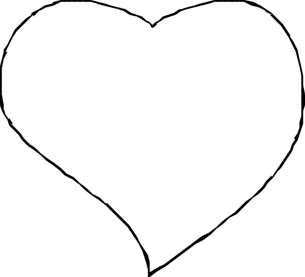 The black and white silhouette of a heart with two smaller hearts inside it on top of each other.