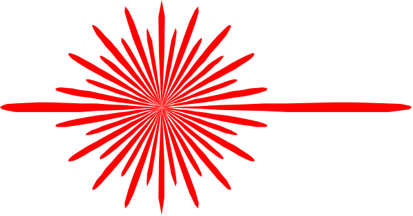The image shows a red starburst with rays emanating from it against a black background on what appears to be an animated gif of a flagpole waving in wind.