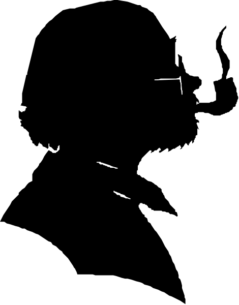 The image shows a black screen with white lines forming an abstract pattern that resembles a stylized representation of trees in silhouette against a dark background.