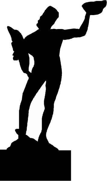 The image shows a black and white photo of an animal with its head sticking out from behind another object that is partially visible on both sides due to perspective distortion caused by multiple exposures in photography.