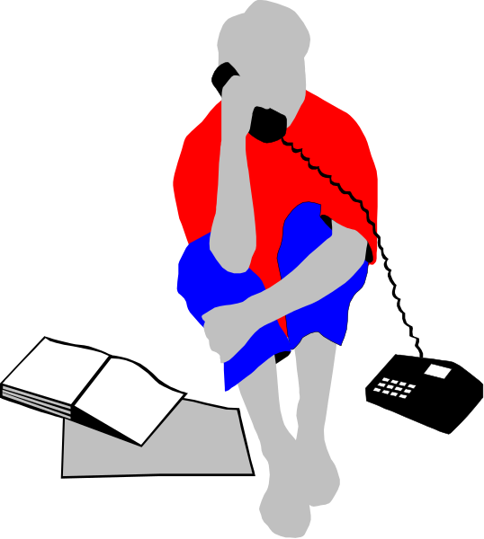The black and white silhouette of a person sitting on floor talking on cell phone with book nearby.