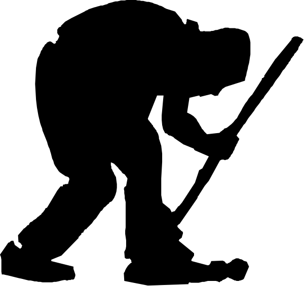 The image shows a black silhouette of an animal that appears to be either a dog or cat with its head turned sideways against a white background.