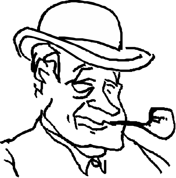 The black silhouette of a person's head with an object that resembles a microphone near it against a dark background.
