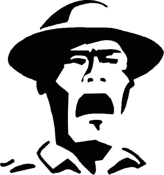 The image shows a simple black and white line drawing of three vertical rectangles with varying heights against an untextured background.
