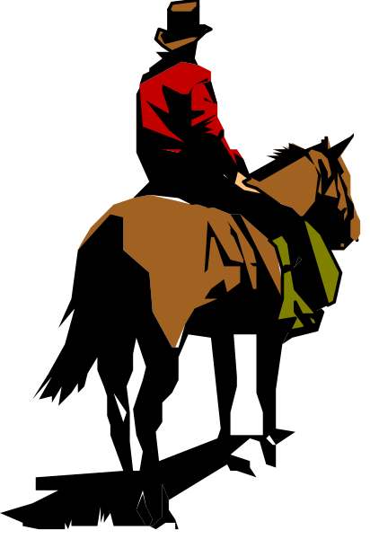 The image shows a black horse with white spots on its face against an orange background.