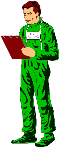 The image shows a man dressed as an astronaut holding a tablet with his hand while standing on what appears to be a spacecraft deck.