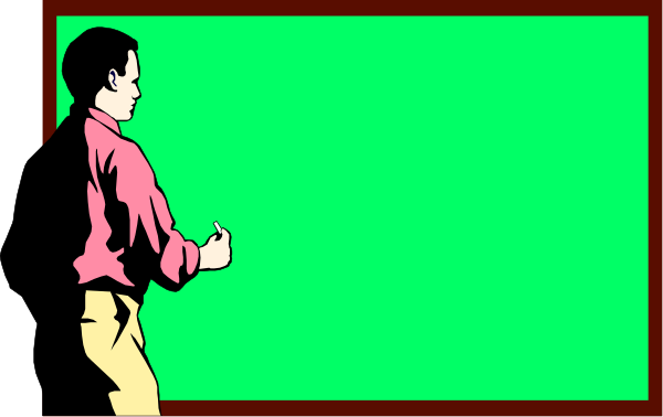 The image shows a man standing next to an open green screen with his back turned towards it; he is wearing brown pants and has short hair.