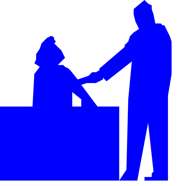 The image shows a sequence of two pictures: on top, there's an icon depicting someone standing next to what appears to be a voting booth with their hand placed over it; below that is another picture showing the same person sitting atop a desk in front of a computer monitor and keyboard.