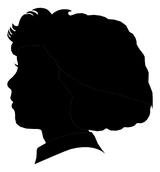 The image shows a simple black and white line drawing of two rectangles with different shades of gray on either side connected by an arrow-like shape in between them against a dark background.