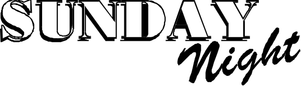 The text "SUNDAY's" on a black background with white font is shown at an angle across the image.