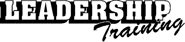 The image shows a black and white logo with text that reads "LEADERSHIP" at the top of it.