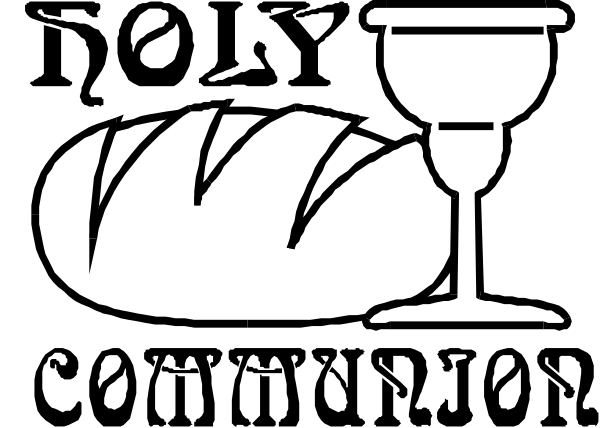 The black and white illustration shows a loaf of bread on top of a wine glass with drops around it to represent spilled liquid, suggesting that someone has knocked over their drink while carrying both items at once.