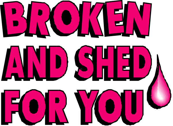 The image shows a pink background with white text that reads "broken windows shed tears for you."