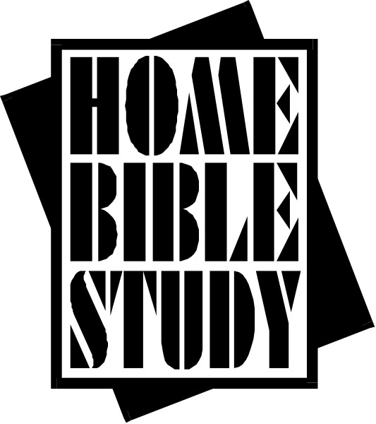 The image shows a book cover for "Home Bible Study."