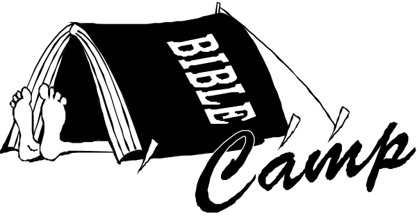 The image shows a black banner with white text that reads "BIBLE" at both ends of it; there is also an illustration in between featuring what appears to be two hands holding up a cross, and below them, another word reading "CHURCHES."