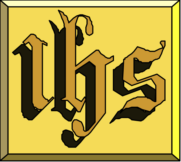 The image shows a logo with text that reads "UHS" inside an oval shape within another rectangle-shaped border; there is no additional context provided about what UHS stands for or its significance in this case, and it appears to be stylized as if made from Lego bricks.