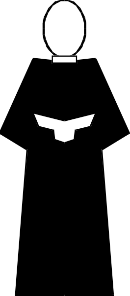 The image shows a black silhouette of an egg with two eyes on it against a gray background.