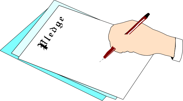The image shows a hand holding a pen over an open notebook with "please" written on it next to some writing that is partially obscured by another piece of paper being signed off in red ink.