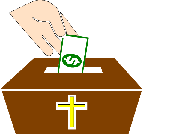 The cartoon shows a hand holding two ballots with dollar signs on them being placed into voting boxes labeled "CROSS" and "MONEY."