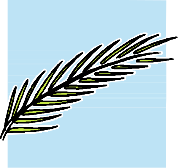 The image shows a black silhouette of an ear on top of what appears to be blue fabric with white stitching around it.