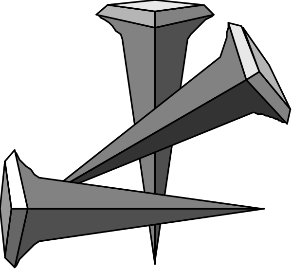 The black and white illustration shows a stylized abstract design with geometric shapes resembling an ice cream cone on top of two triangles that form a V-shape below it.