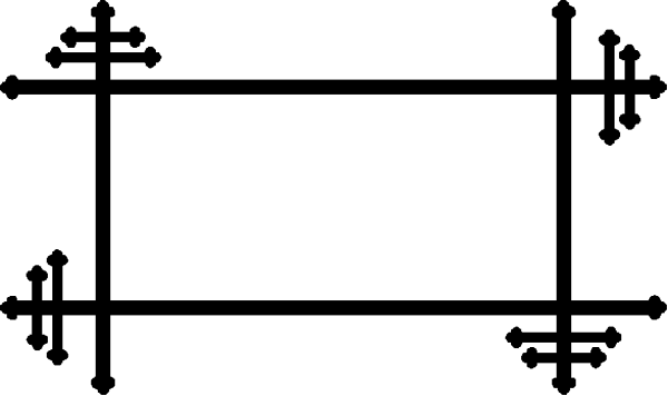 The image shows a black rectangle with white text inside it that reads "108".