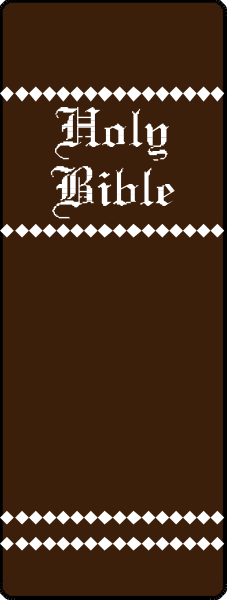 The image shows a Bible with text that reads "Holy" on it against a brown background.