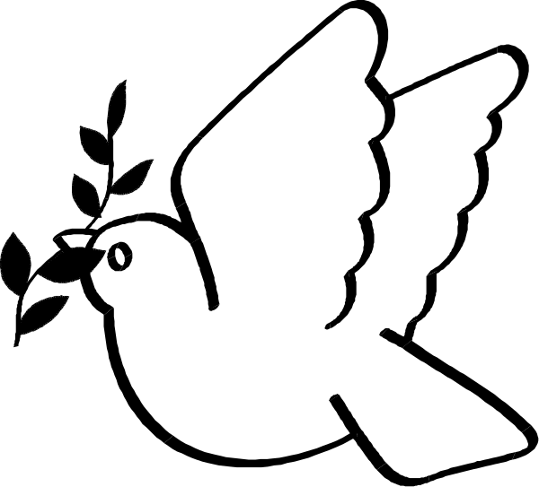 The black and white silhouette of a bird with wings spread out above it.