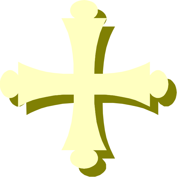 The image shows a cross with an intricate design around it on a black background.