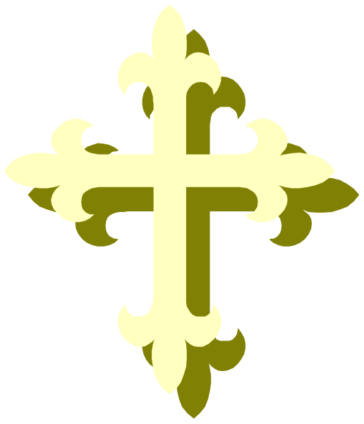 The image shows a cross with an intricate design on it against a black background.