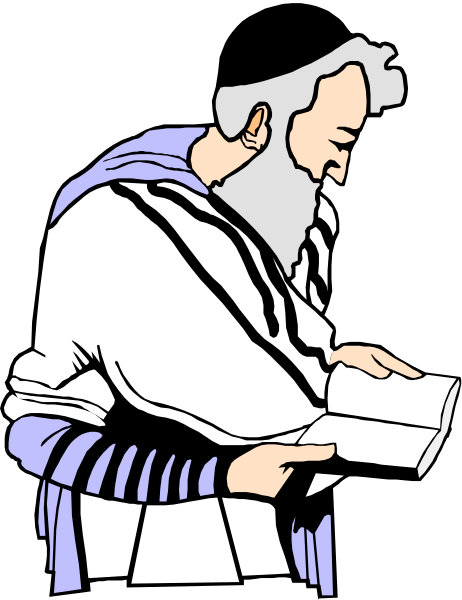 The illustration shows a man with white hair wearing glasses holding an open book while standing next to another person who is looking down at something in their hand; both individuals appear to be engaged in reading or studying material, and there's no text present within this image.