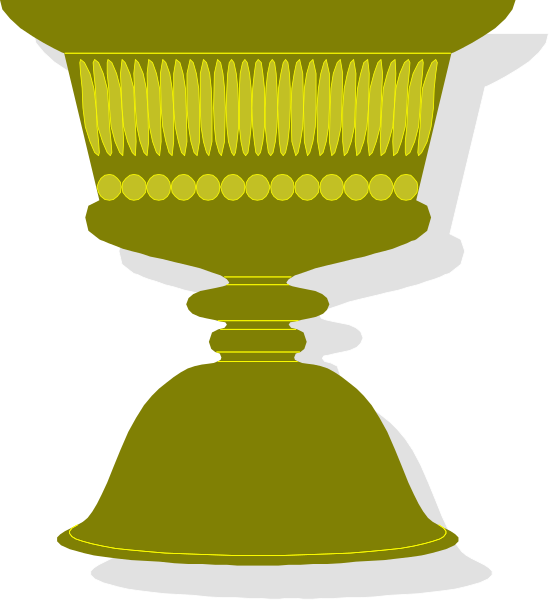 The image shows a trophy with two handles on either side of it, placed against a white background.