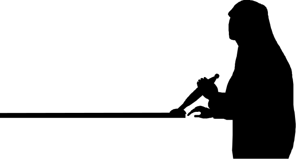 The image shows a black and white pixelated representation of an abstract design with horizontal lines that could be interpreted as representing different levels in a structure such as stairs or shelves against a gray background.