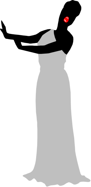 The image shows a black silhouette of an animated character standing against two contrasting backgrounds: on the left is dark grey with white speckles; on the right is light beige without any visible patterns, giving it a minimalist appearance.