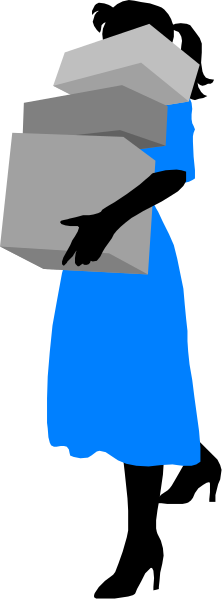 The image shows a pixelated character with blue clothing standing next to an object that resembles gray bricks against a plain background.